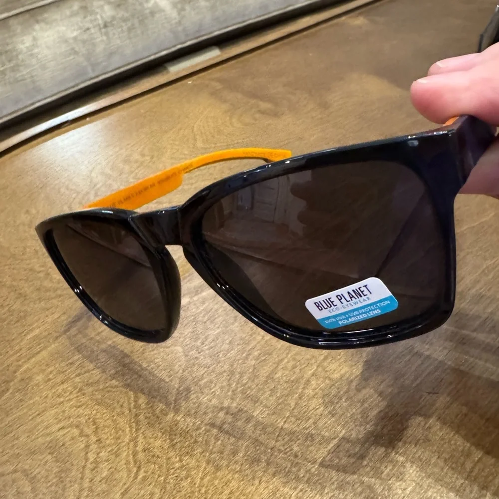 Blue planet eyewear #recycled plastic wood polarized sunglasses NWT unisex